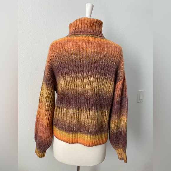 Old Navy Cozy Ombre’ “Warm Space Dye” Stripe Knit Turtleneck Sweater S - Picture 5 of 9
